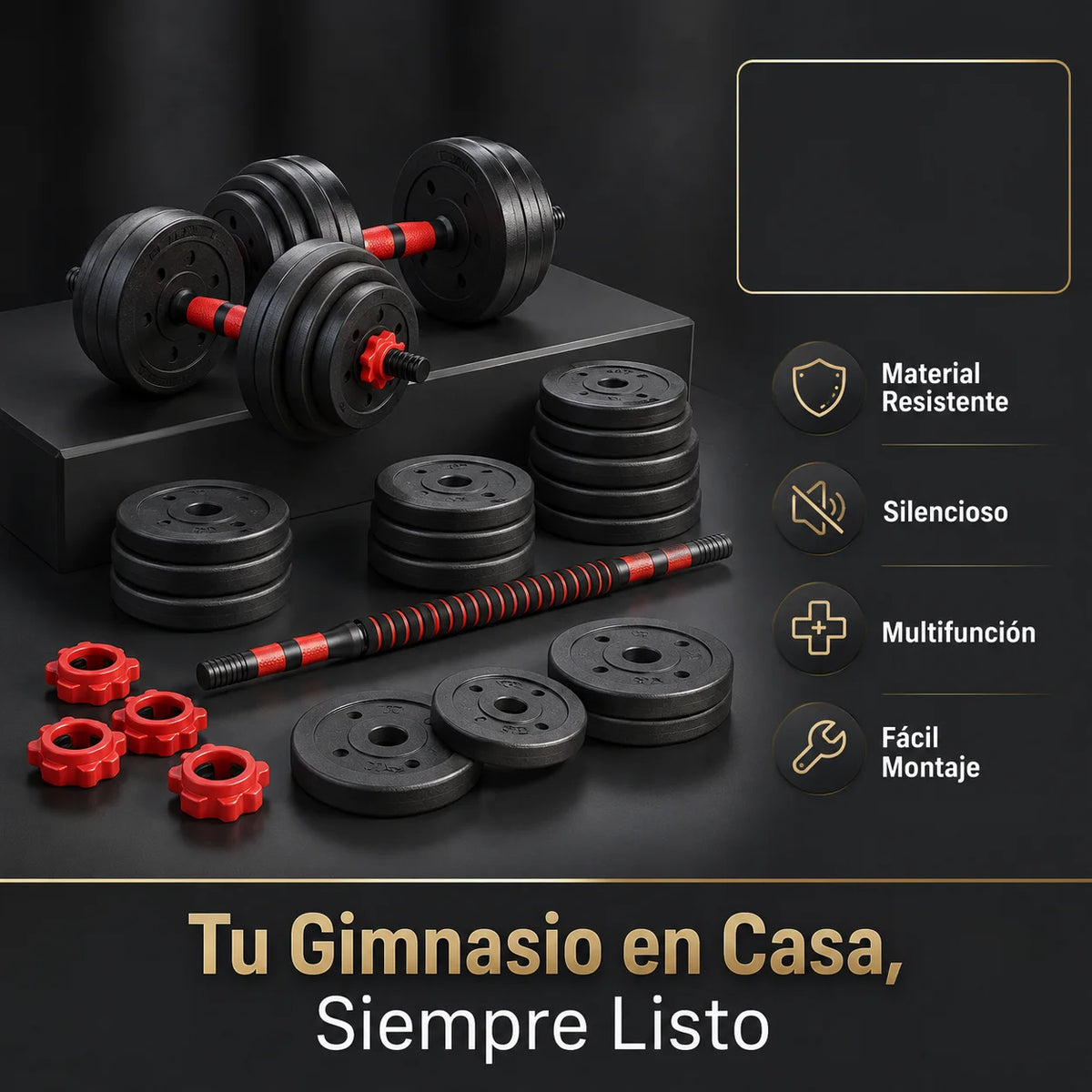 Dumbbells and Weight Kit 10kg 15kg 20kg 30kg 40kg, 2-in-1 Weight Set with Straight Bar and Coated Discs, Dumbbells for Home Fitness, Bodybuilding, Strength Training, Gym and Sports Exercises